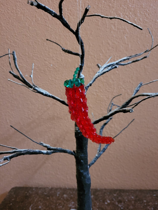 Beaded Chili Pepper Ornament