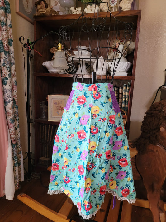 Bright Floral Tulip Hostess Apron